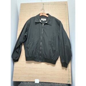 Natural Issue Mens L/G Green‎ Full Zip Long Sleeve Bomber Jacket Coat